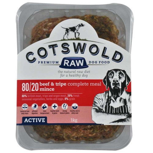 Cotswold Beef and Tripe 80/20 Active 1KG