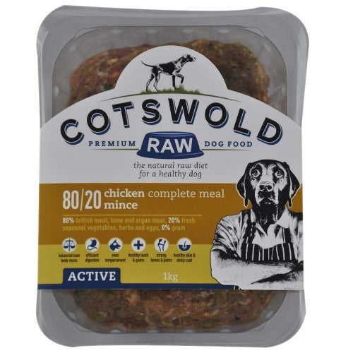 Cotswolds Raw Chicken Mince 80/20 Active 1kg