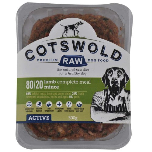 Cotswold Raw Lamb Mince 80/20 Active 500g