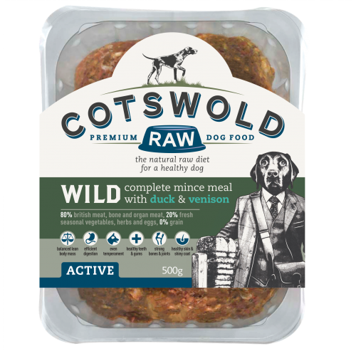 Cotswolds Raw Duck & Venison Mince 80/20 Wild 1kg