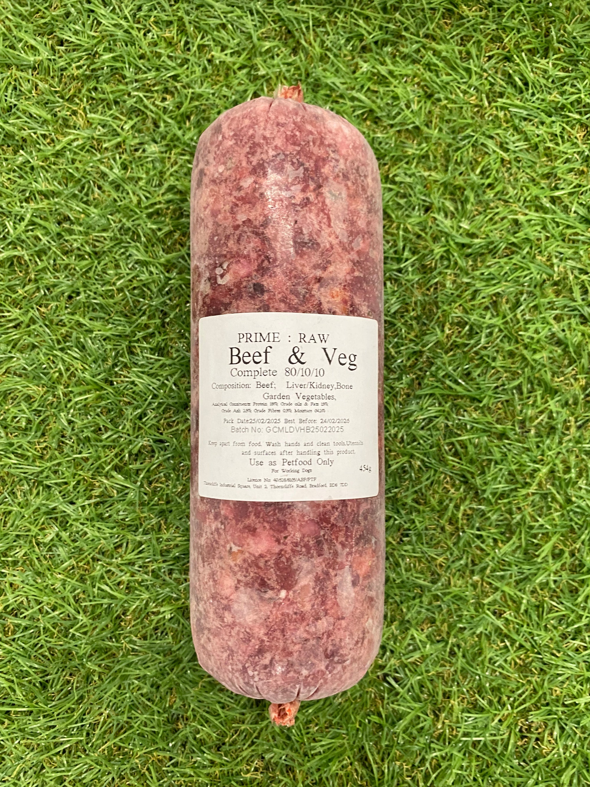 Prime Beef & Veg Raw Complete 454g