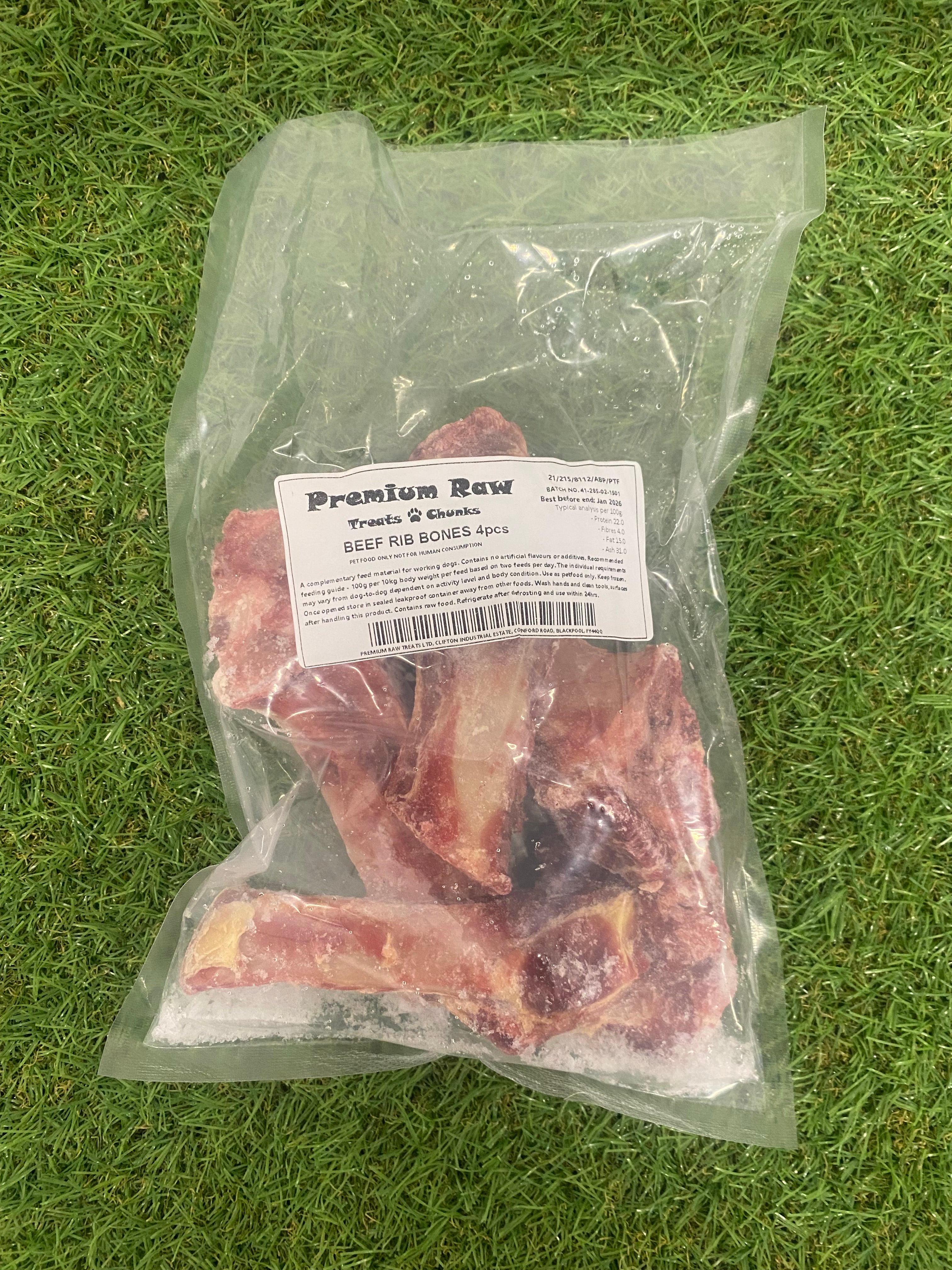 Premium Raw Beef Rib Bones 4 Pieces – NaturalK9Raw