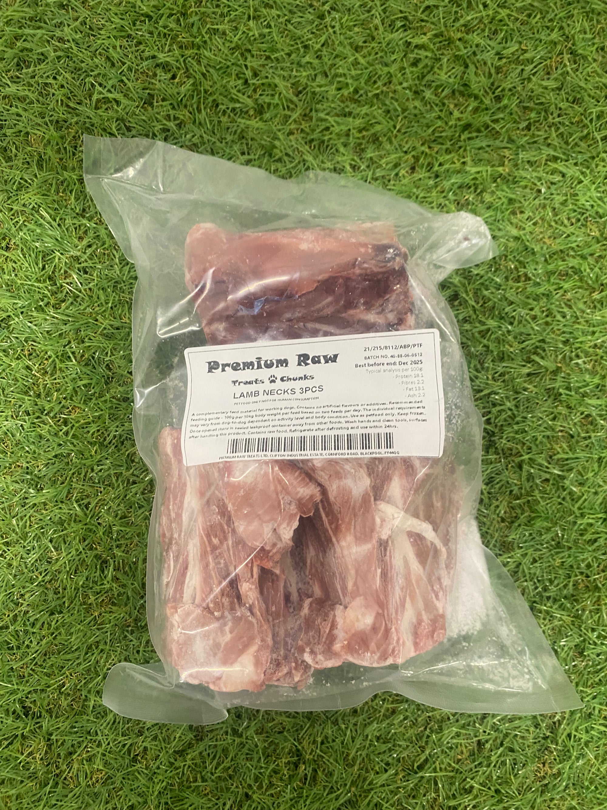 Premium Raw Lamb Necks 3 Pieces