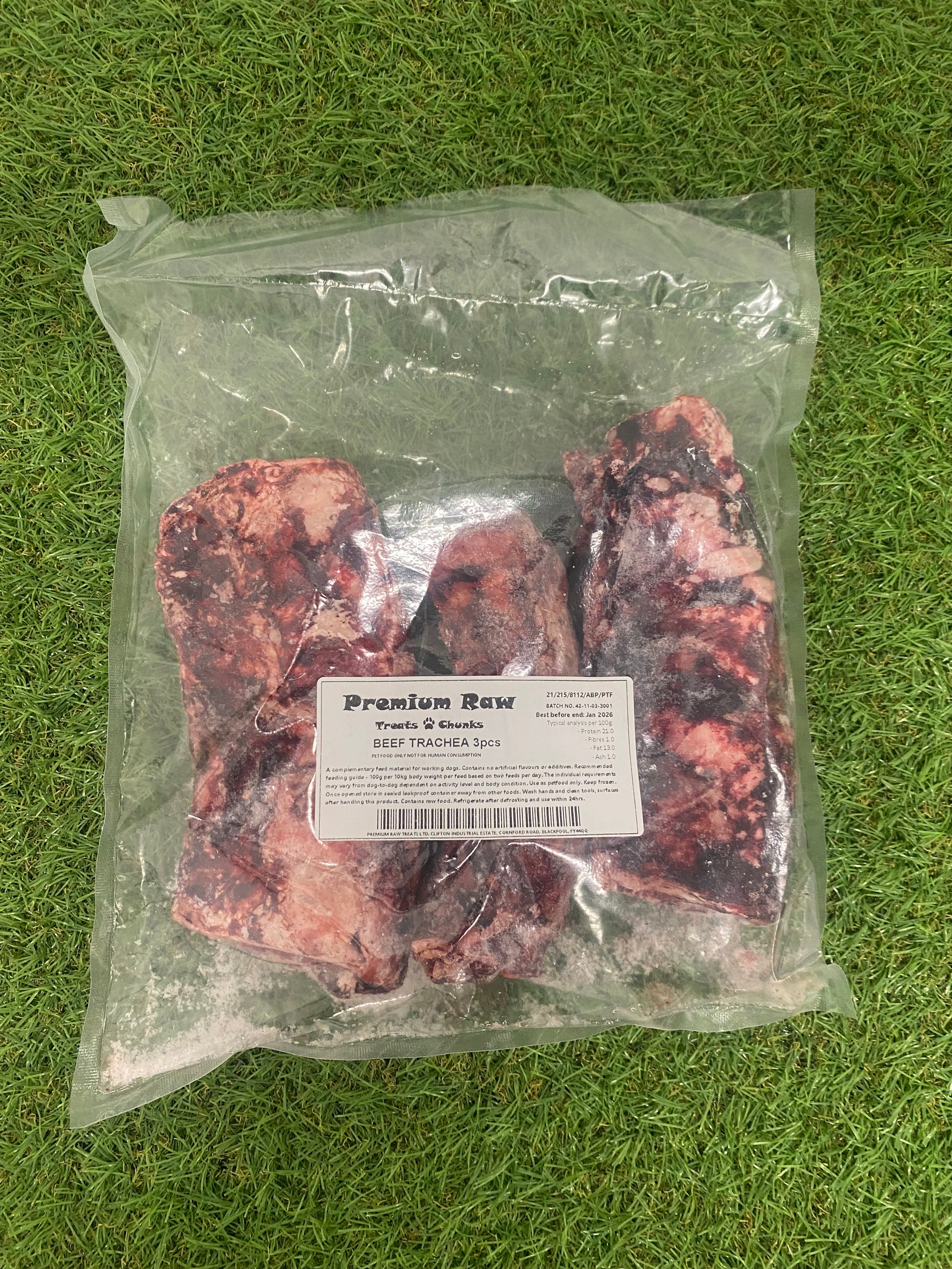 Premium Raw Beef Trachea 3 Pieces