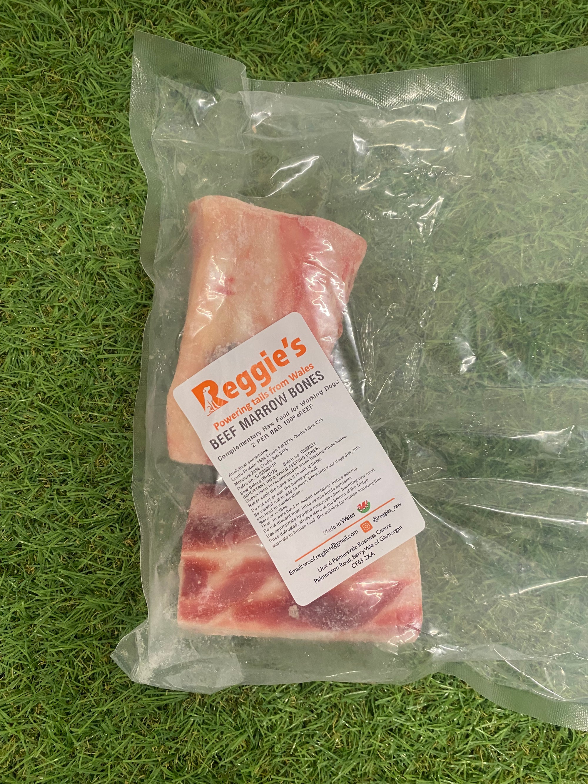 Reggies  Beef Marrow Bones 2pc