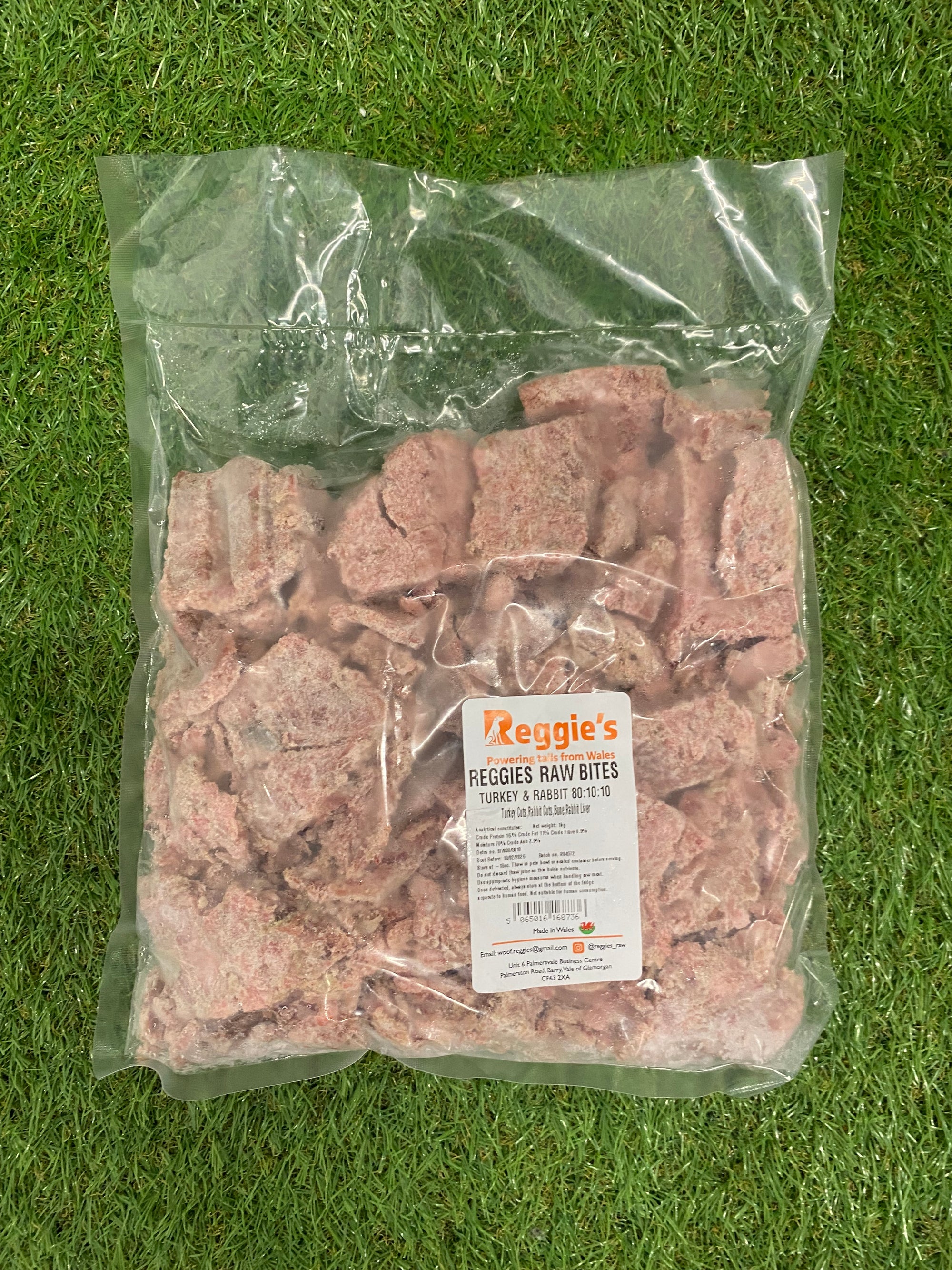 Reggies Raw Bites Turkey & Rabbit 1KG