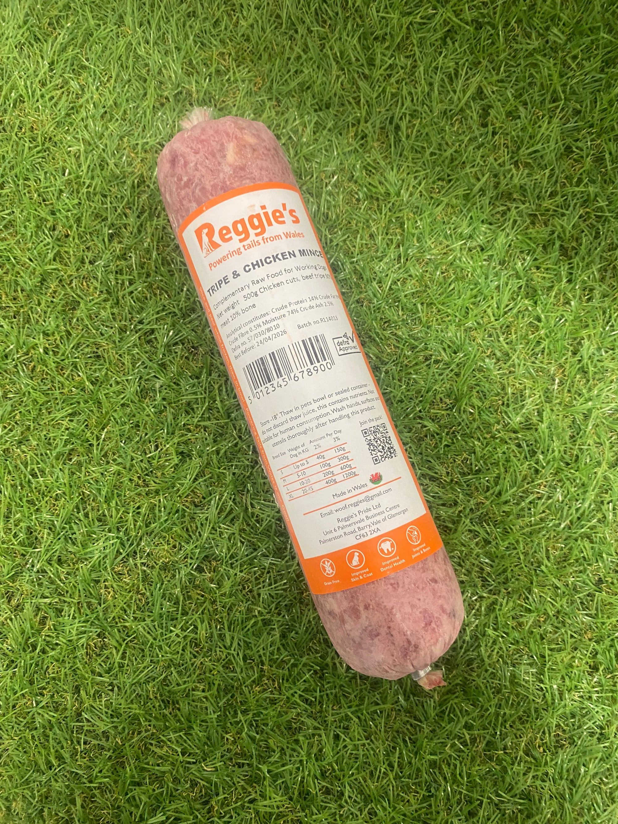 Reggies Ox Tripe & Chicken 500g