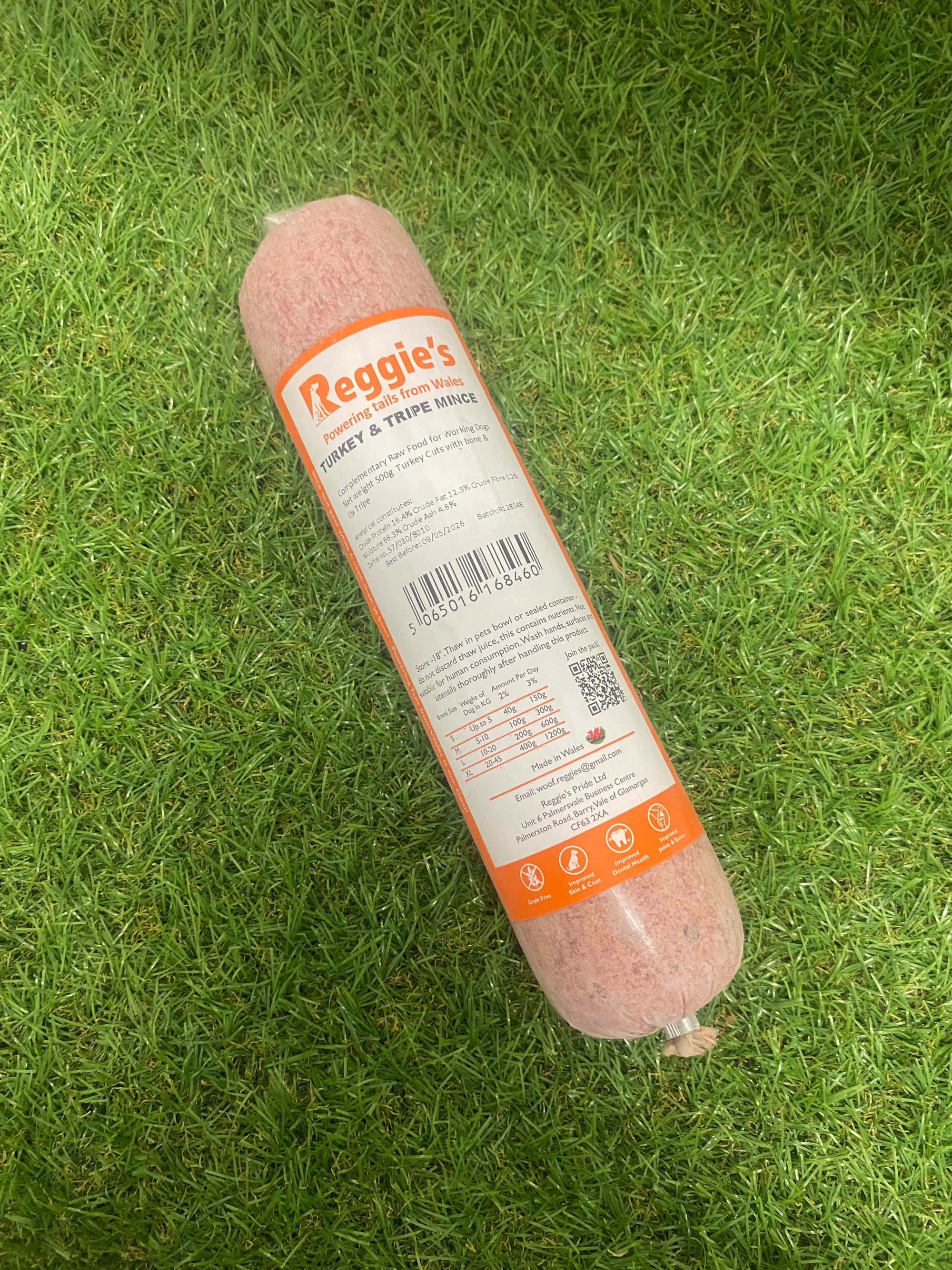 Reggies Mince - Turkey & Lamb Tripe 500g