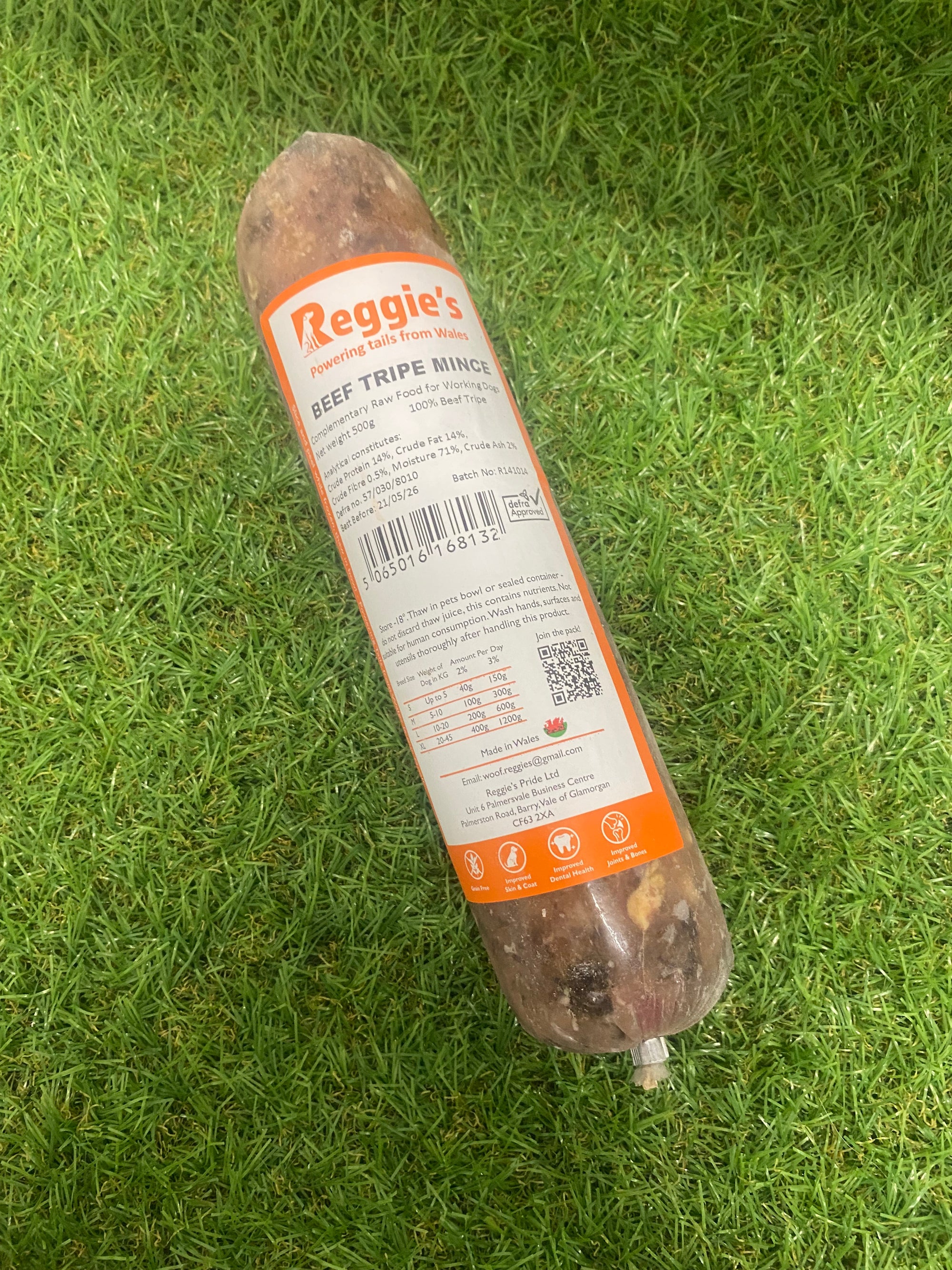 Reggies Mince - Beef Tripe 500g