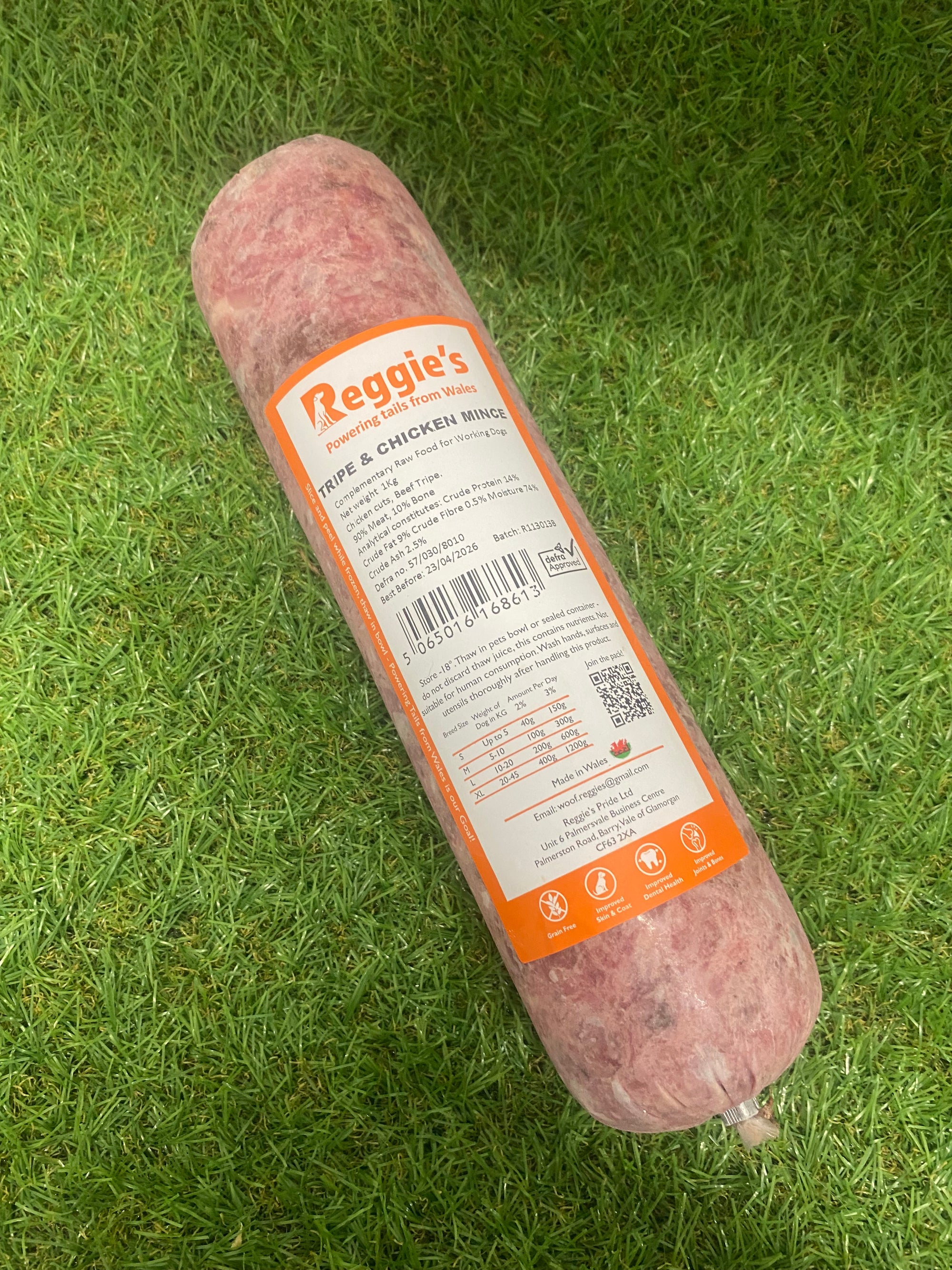 Reggies Ox Tripe and Chicken 1KG