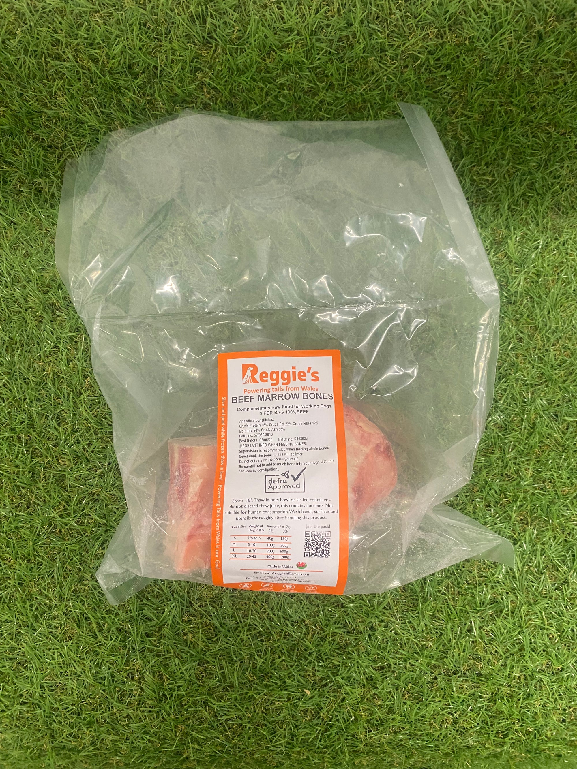 Reggies  Beef Marrow Bones 2pc