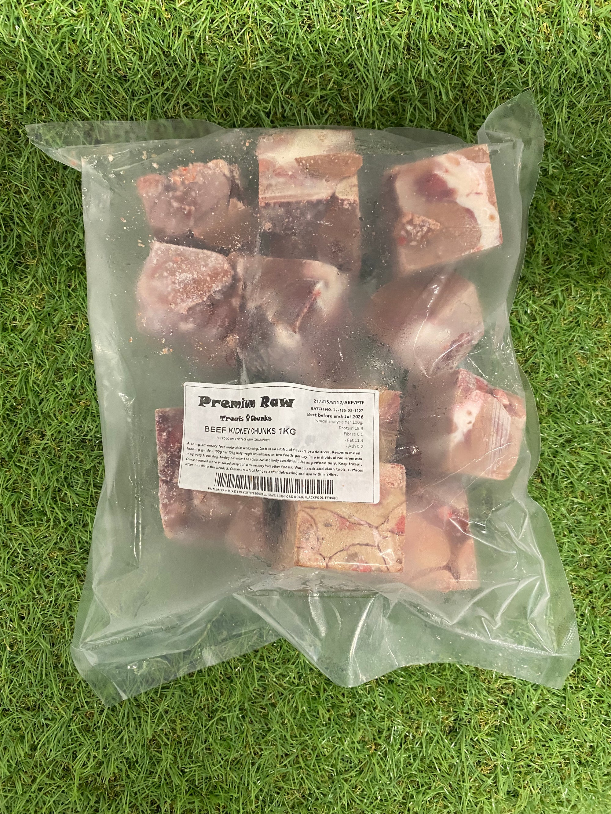 Premium Raw Beef Kidney Chunks 1kg