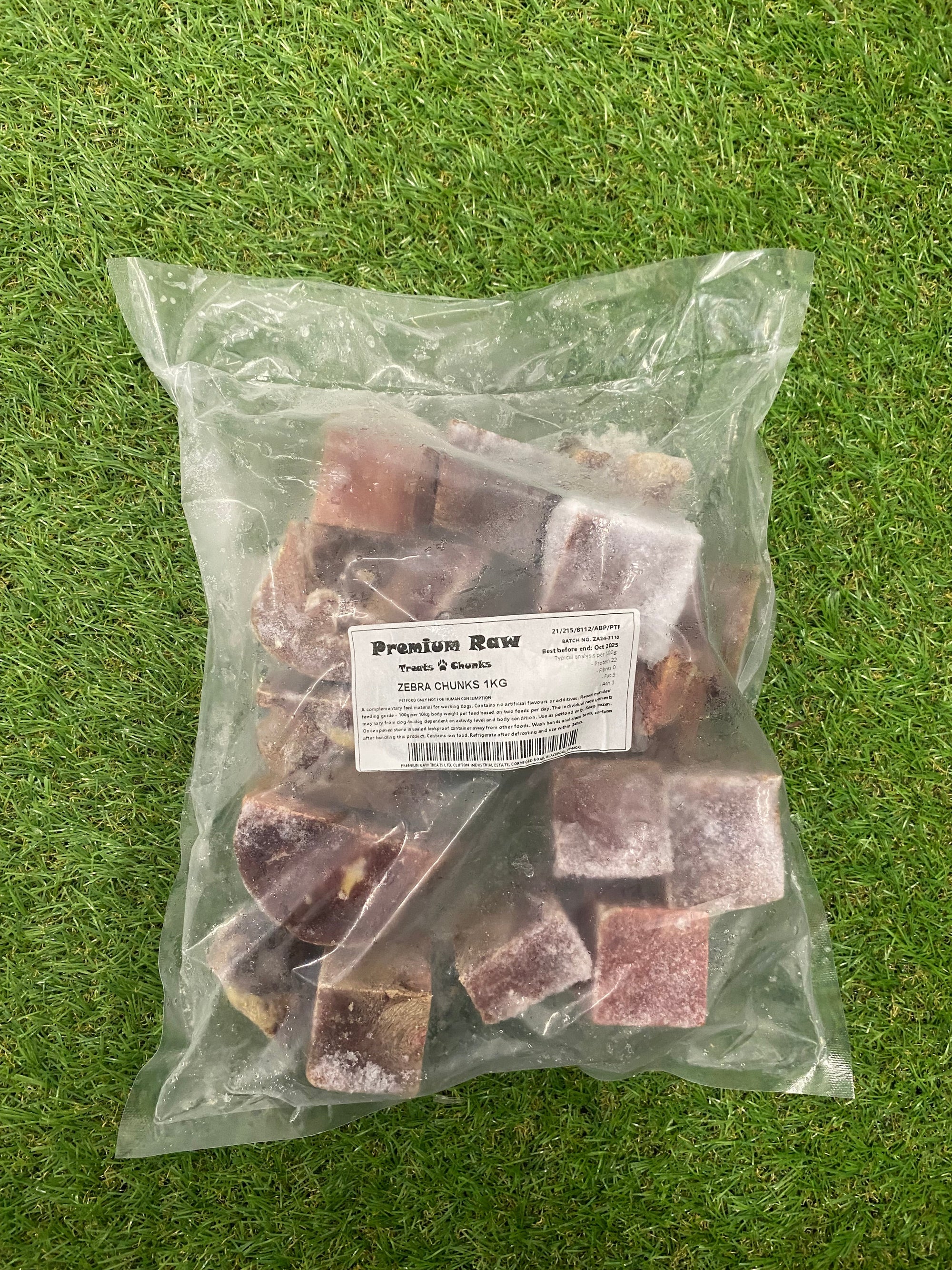 Premium Raw Zebra Chunks 1kg