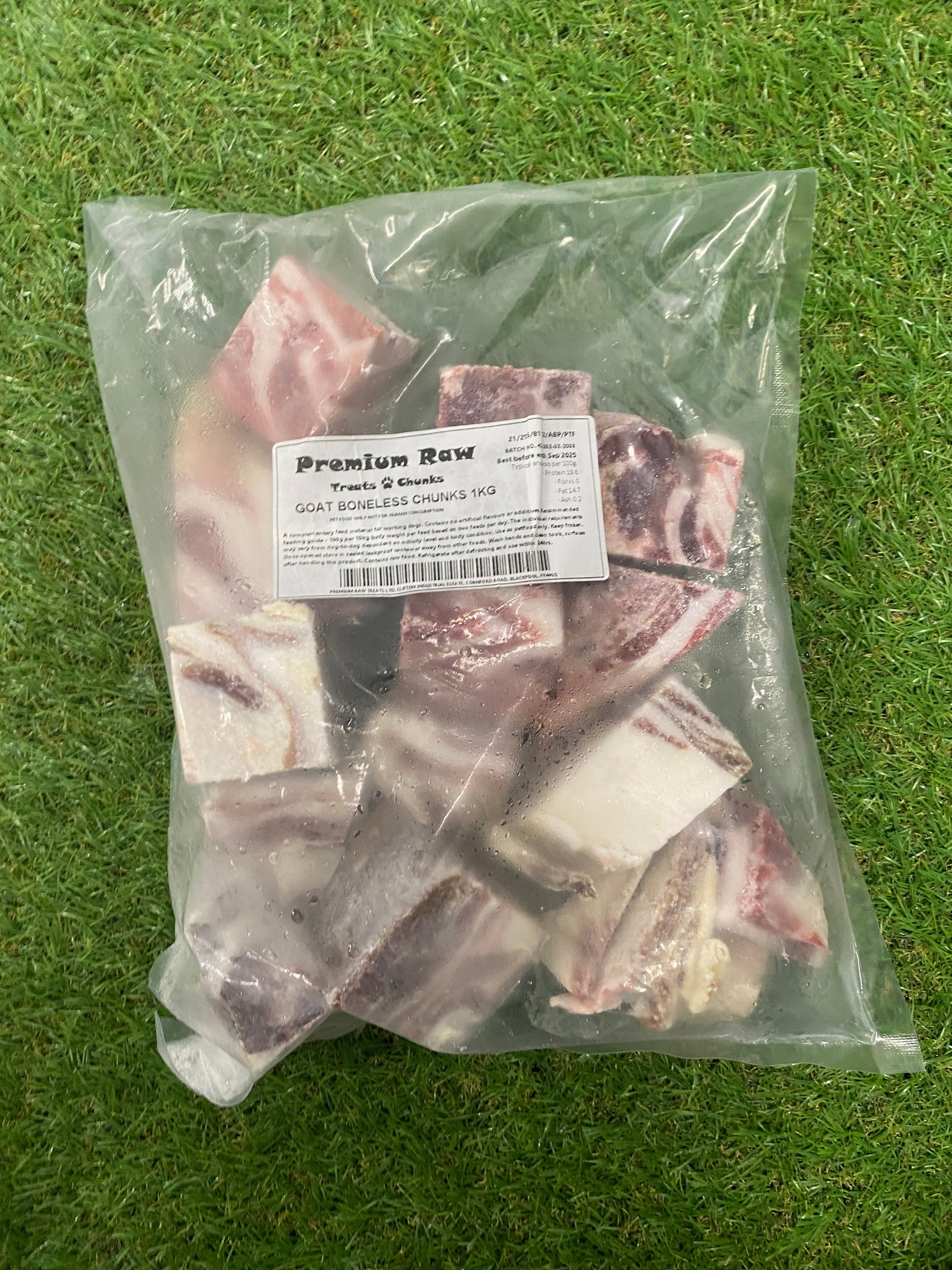 Premium Raw Boneless Goat Chunks 1kg