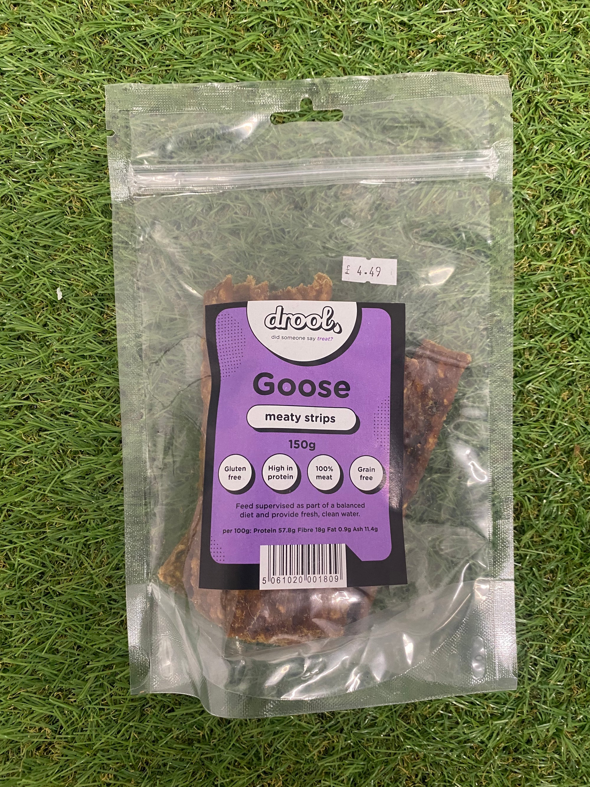 Drool Meaty Strips Goose 150g