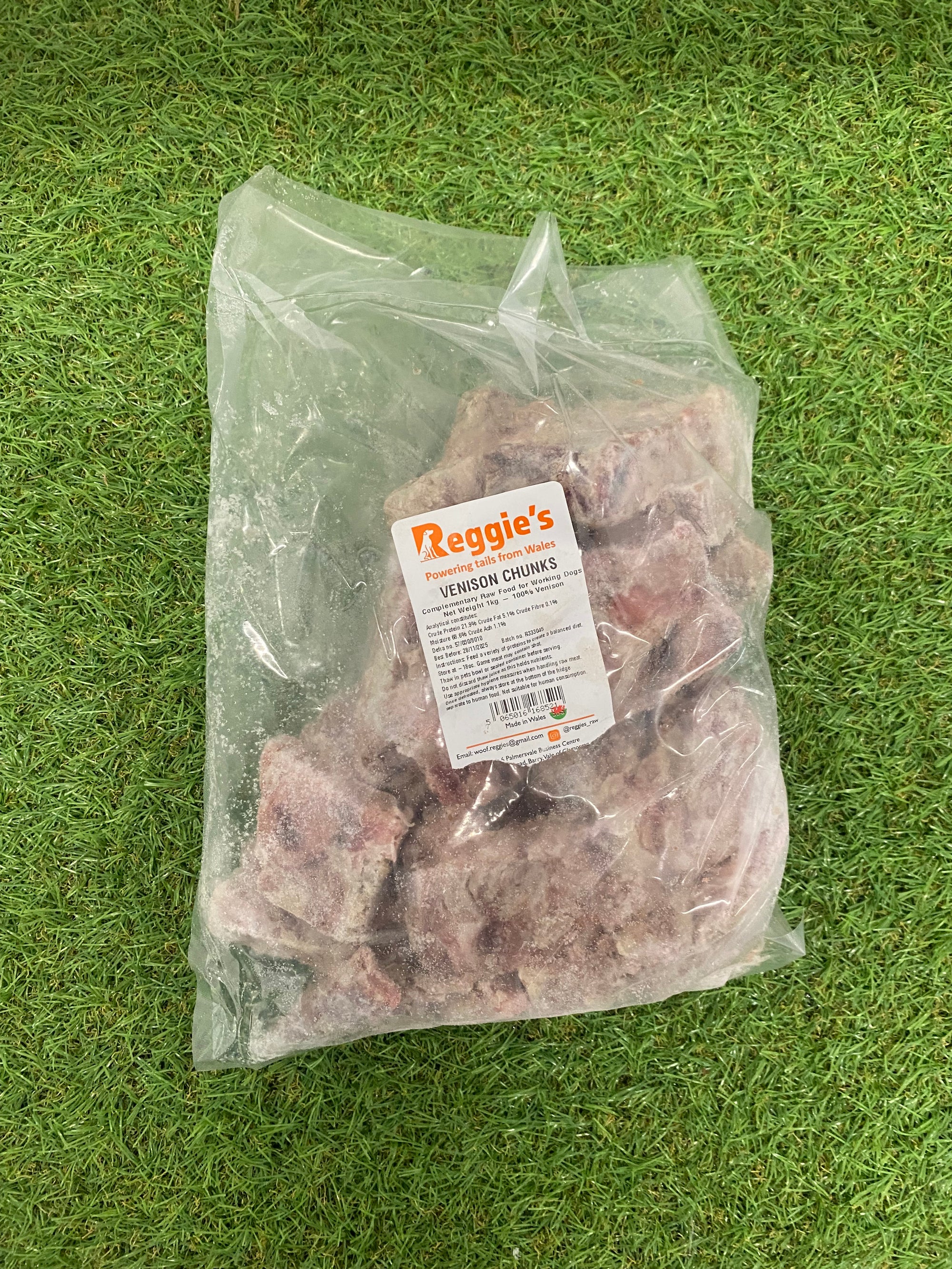 Reggies Venison Chunks 1KG