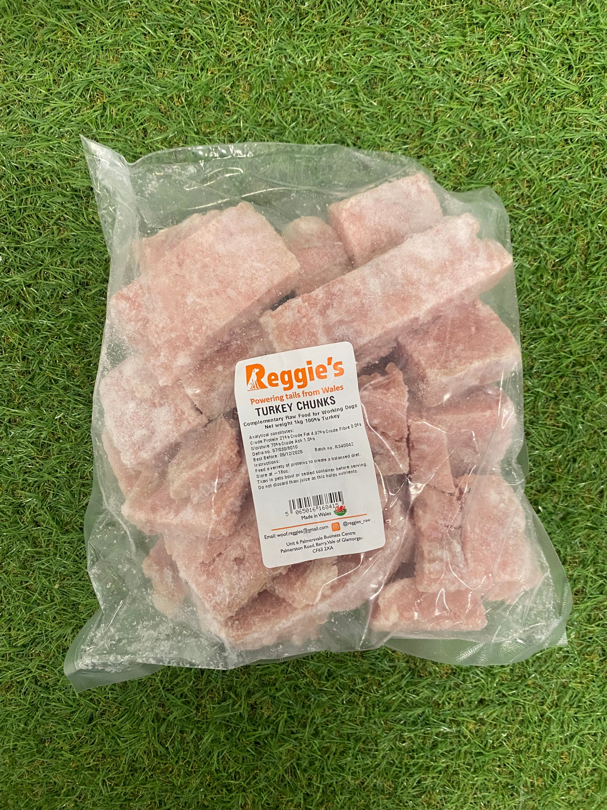 Reggies Turkey Chunks 1KG