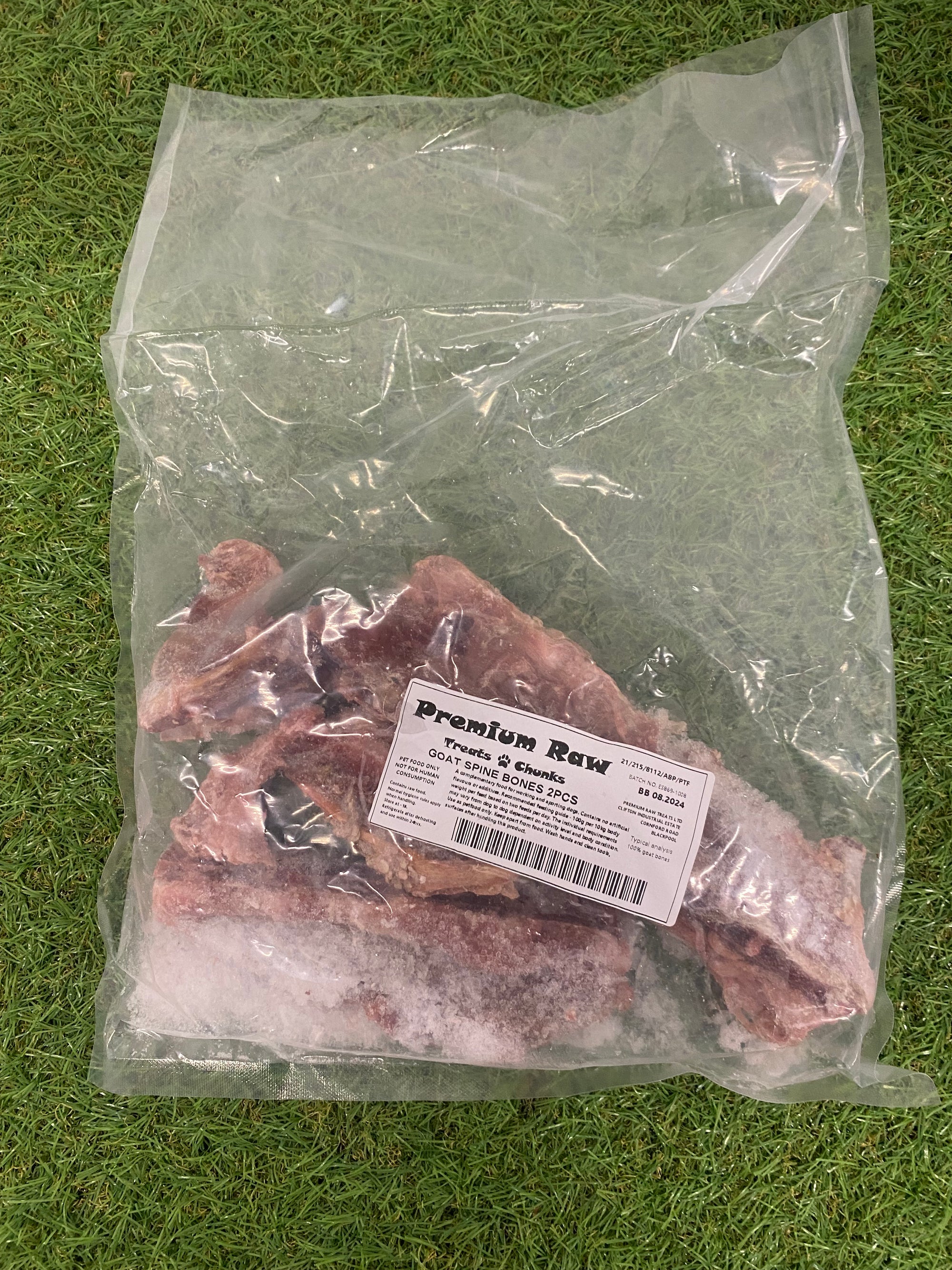 Premium Raw Goat Spine Bones 2pc