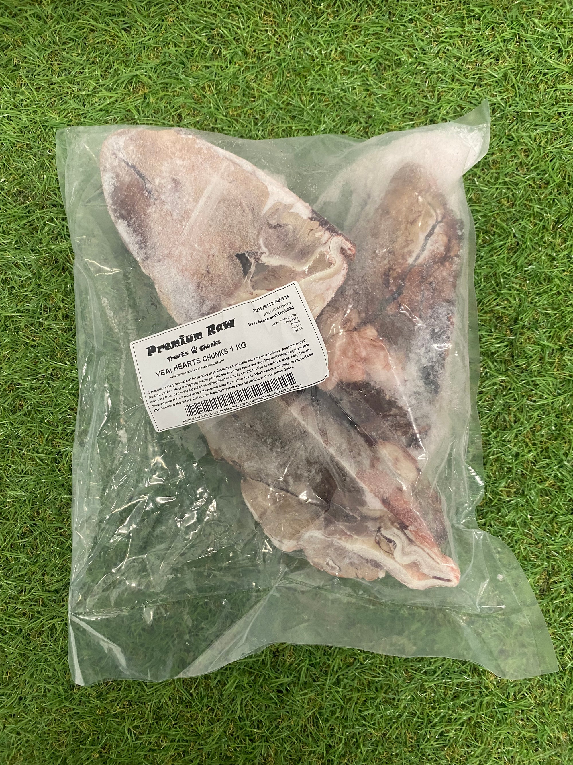 Premium Raw Veal Heart Chunks 1KG