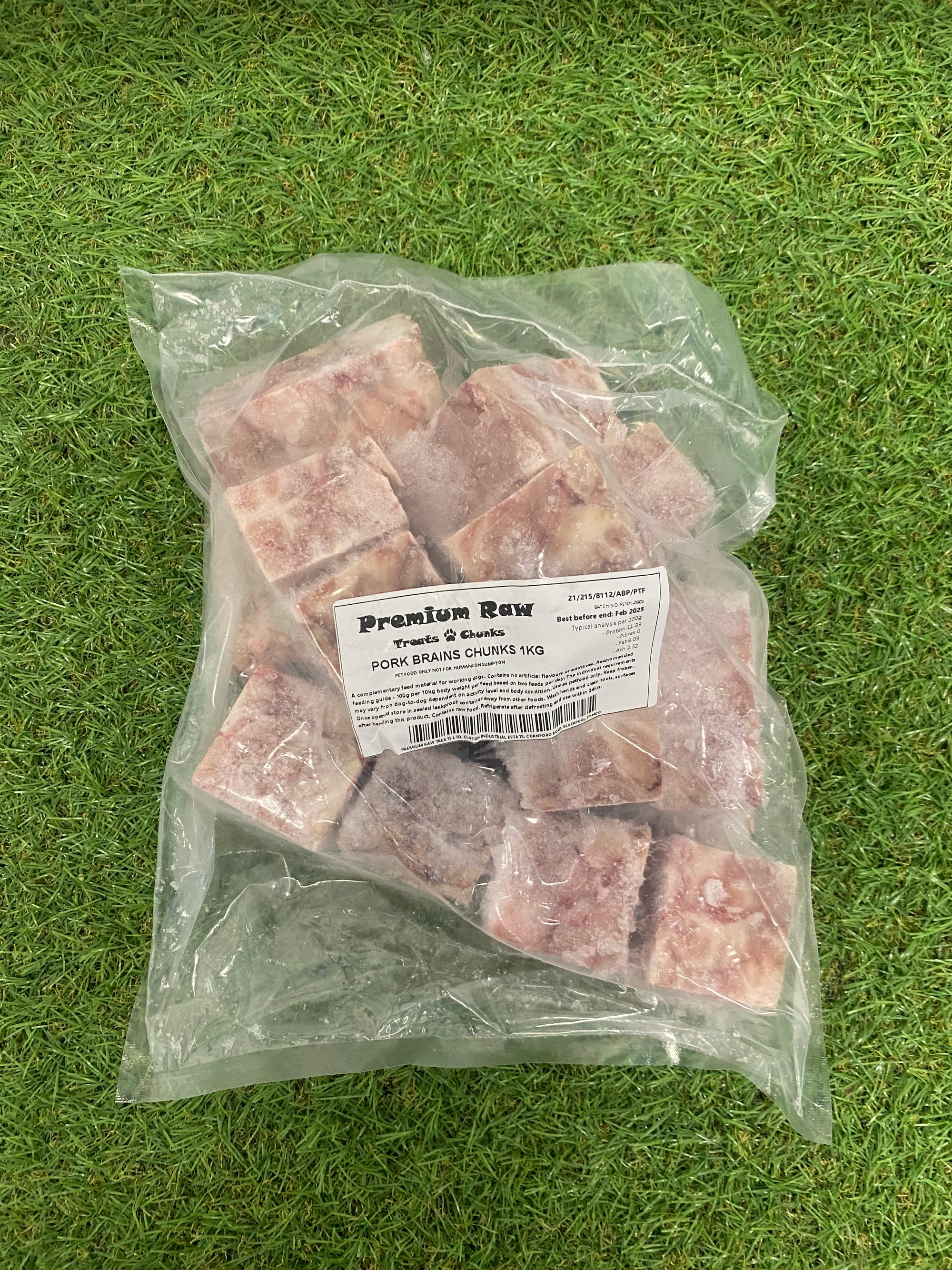 Premium Raw Pork Brain Chunks 1KG