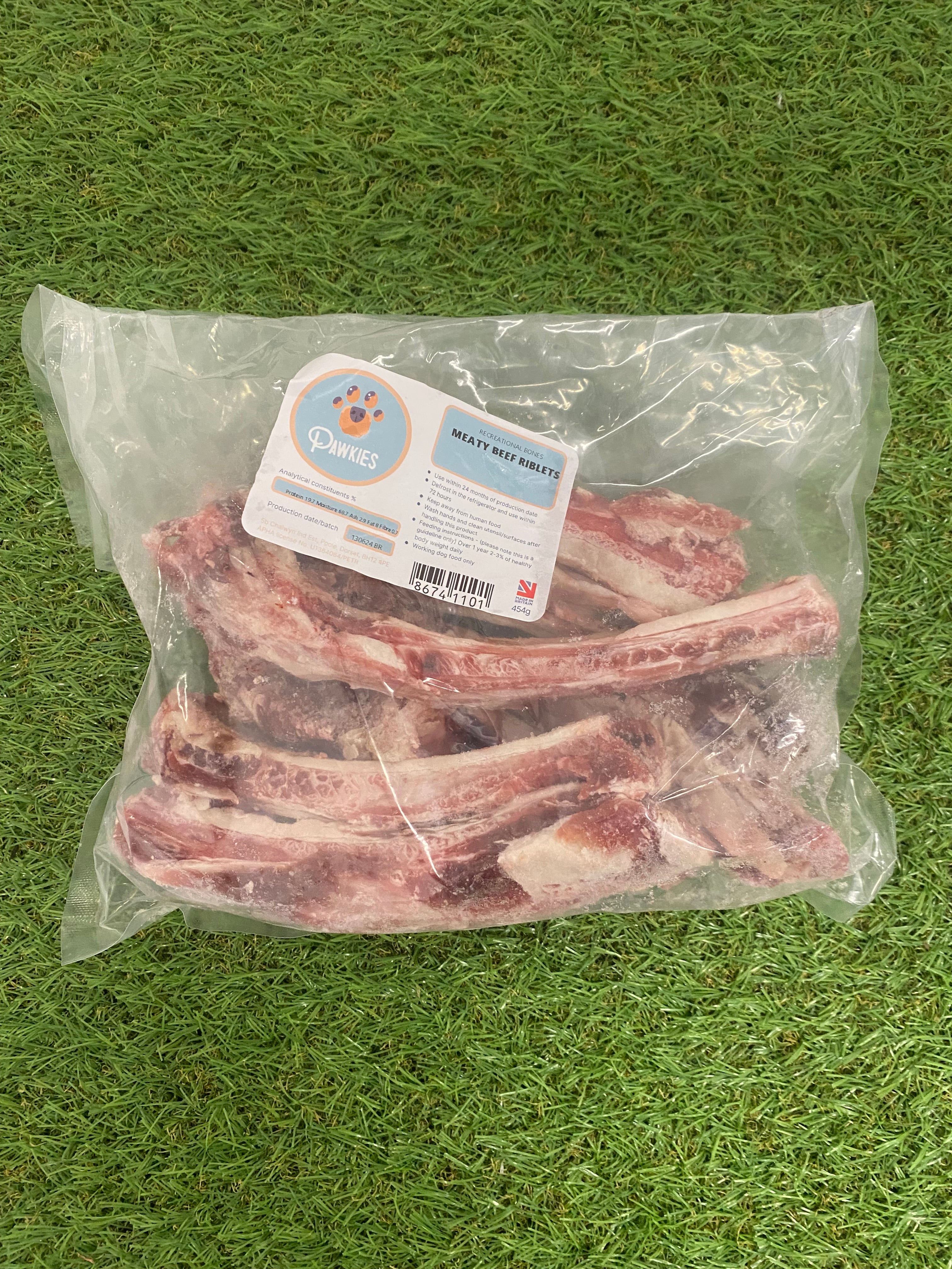 Pawkies Meaty Beef Riblets 1KG – NaturalK9Raw
