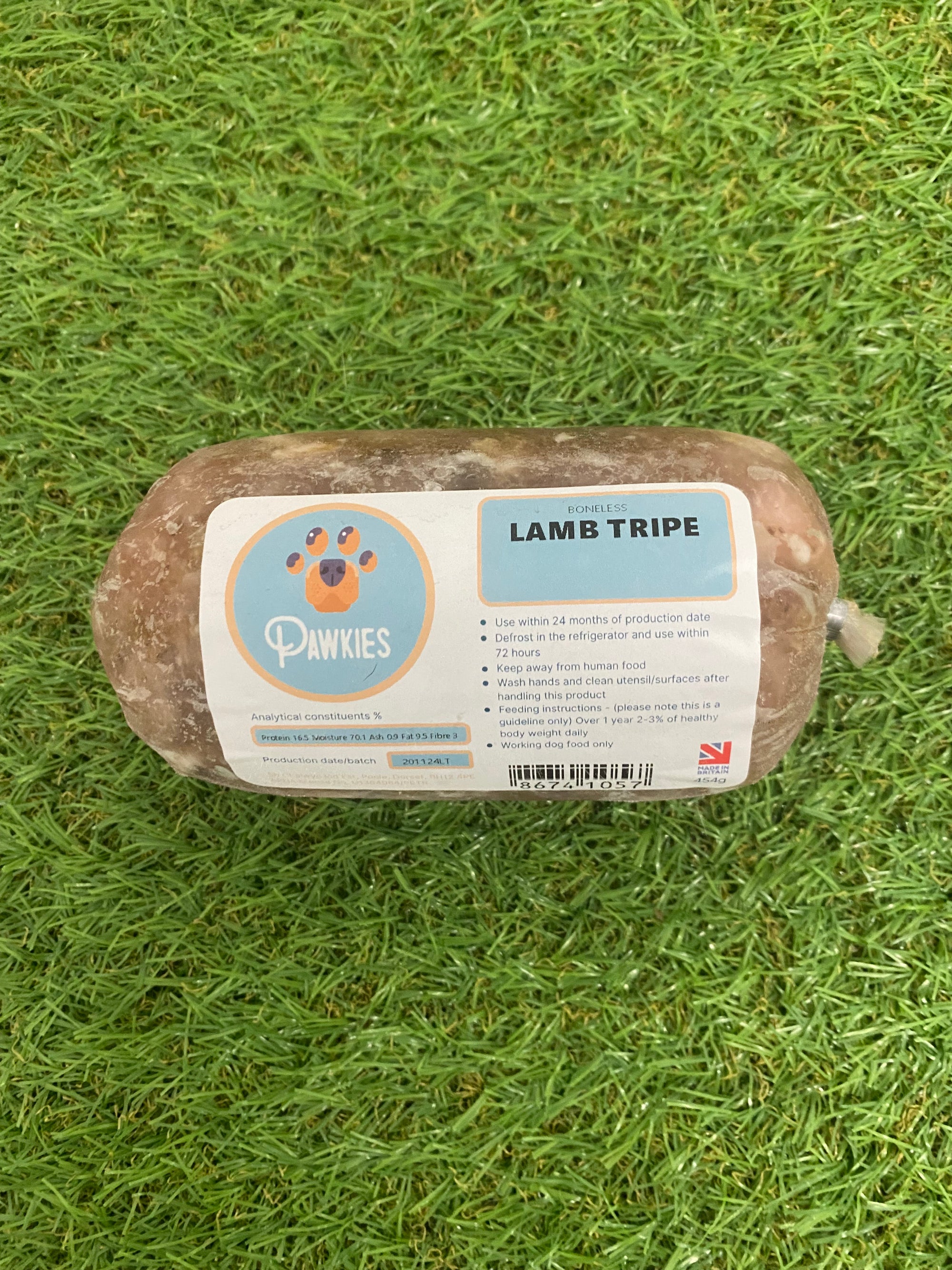 Pawkies Lamb Tripe 454g