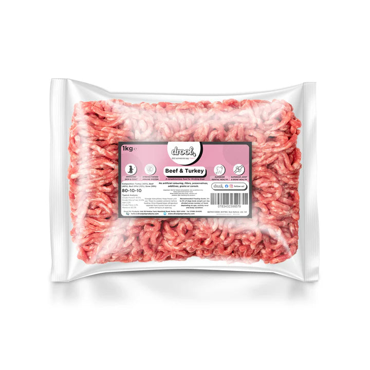 Drool Mince - Beef & Turkey 1kg