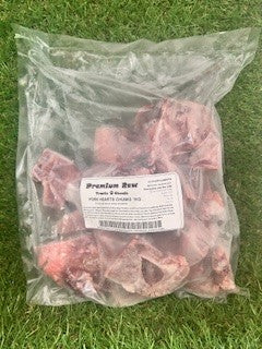 Premium Raw Pork Hearts Chunks 1kg