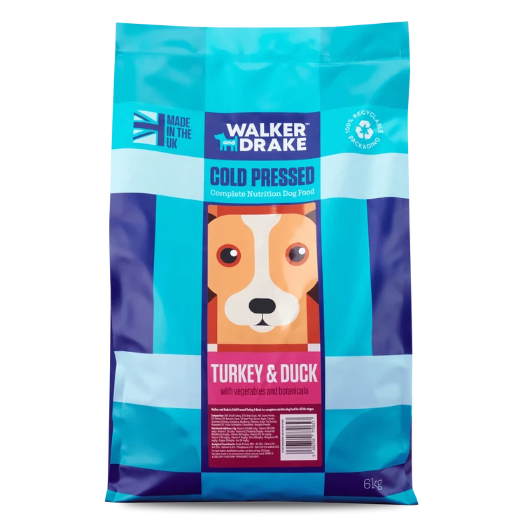 Walker and Drake Dual Protein Cold Pressed - Turkey & Duck (6KG)